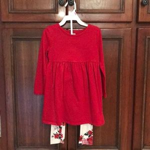 Old Navy dress with floral leggings